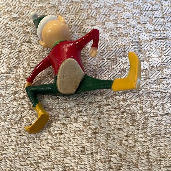 Vintage sitting shelf pixie elf resin 1981 Christmas - Picture 5 of 11